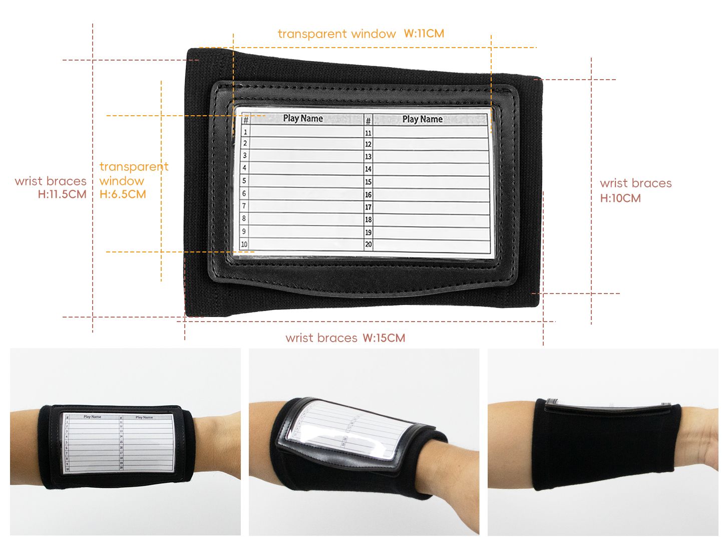 Adult asymmetrical rugby tactical wristband model